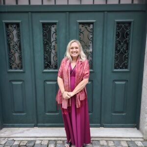 Vintage 1970’s Elegant Purple Sleeveless Dress Size Medium/Large